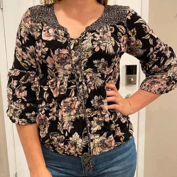 Cato Floral Blouse, Size Small - Picture 1 of 10